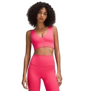 Lululemon Align V-Neck Bra Size 12 Light Support, C/D Cup Glaze Pink Size 12